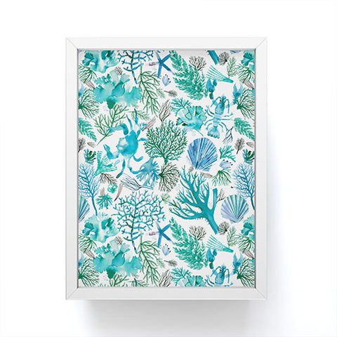 Ninola Design Sea Ocean Corals Reef Framed Mini Art Print