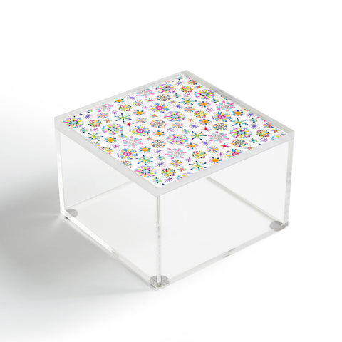 Ninola Design Snow Crystals Stars Multicolored Acrylic Box