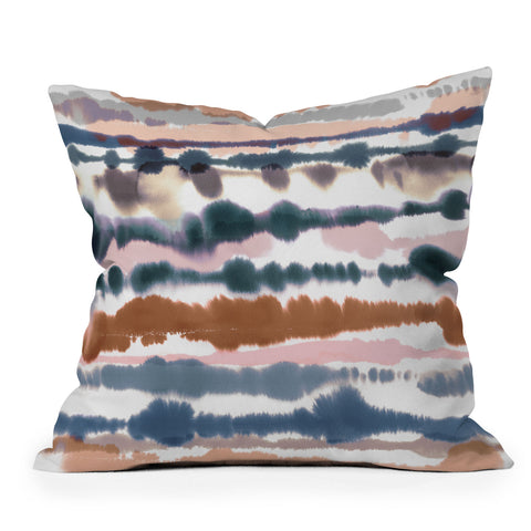 Ninola Design Soft desert dunes Blue Outdoor Throw Pillow