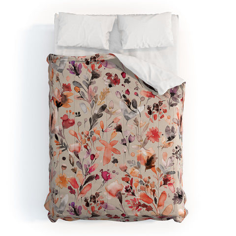 Ninola Design Wild Flowers Meadow Autumn Comforter
