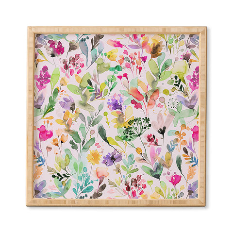 Ninola Design Wild Flowers Meadow Perennial Framed Wall Art