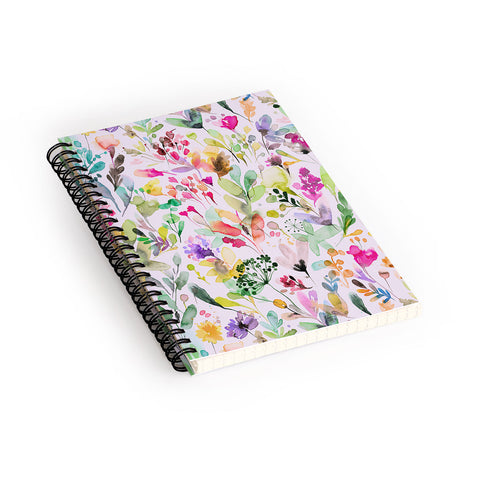 Ninola Design Wild Flowers Meadow Perennial Spiral Notebook