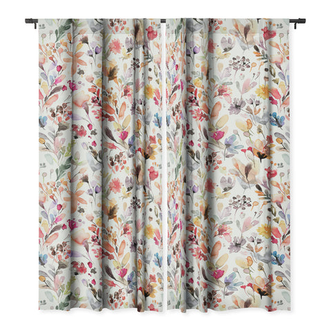 Ninola Design Wild Flowers Meadow Red Blackout Non Repeat