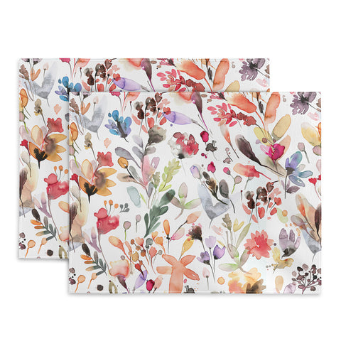 Ninola Design Wild Flowers Meadow Red Placemat