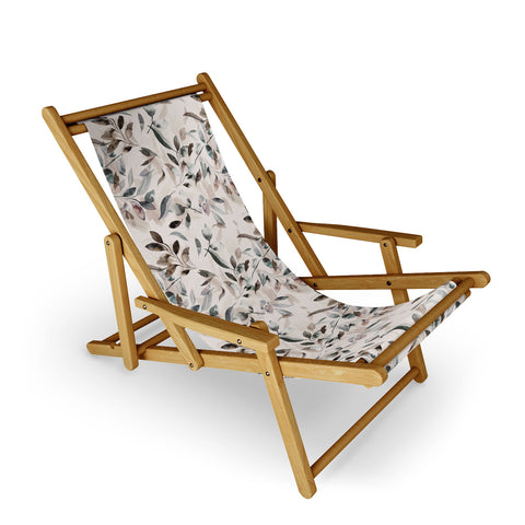 Ninola Design Winter Leaves Neutral Sling Chair