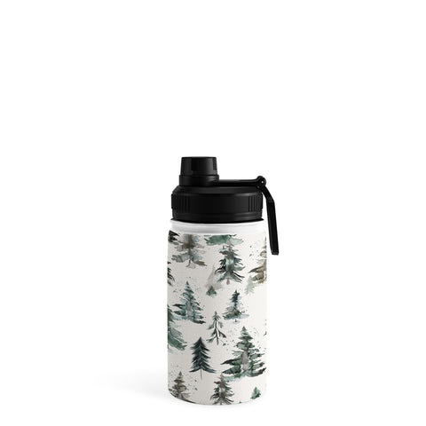 Ninola Design Winter Snow Trees Forest Neutral Water Bottle