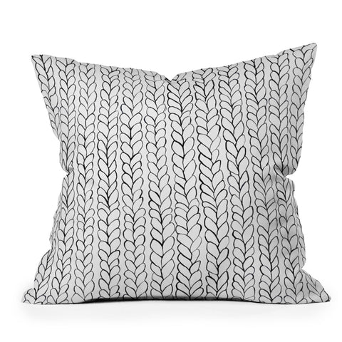 Ninola Design Wool Braids Drawing Outdoor Throw Pillow