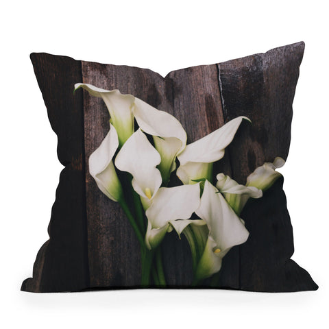 Olivia St Claire Calla Lilies Outdoor Throw Pillow