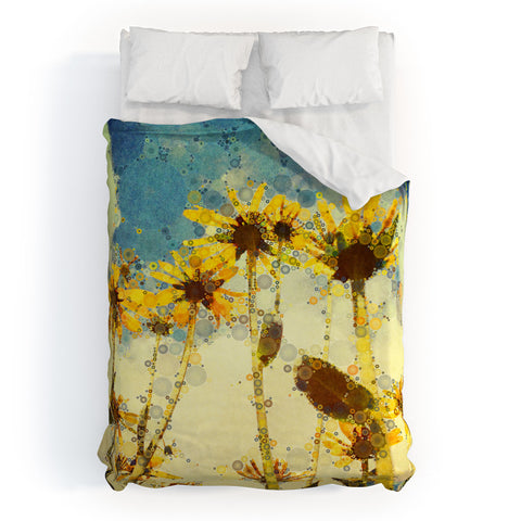Olivia St Claire Happy Yellow Flowers Duvet Cover