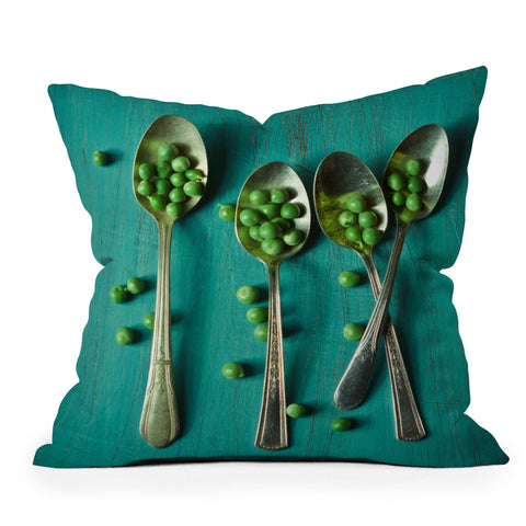 Olivia St Claire Peas Please Outdoor Throw Pillow