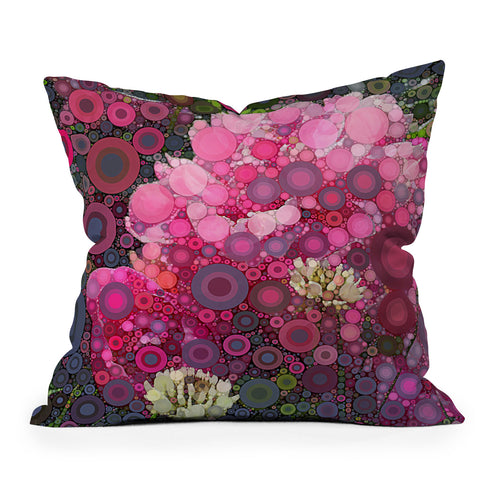 Olivia St Claire Peony and Clover Outdoor Throw Pillow