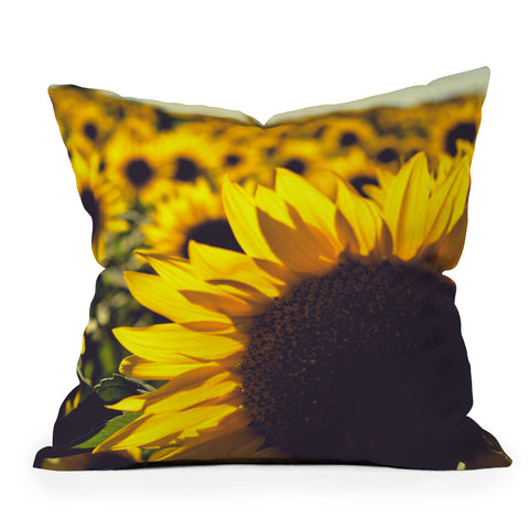 Olivia St Claire Summer Sunflower Love Outdoor Throw Pillow