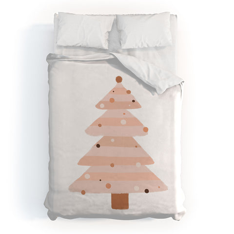 Orara Studio Blush Christmas Tree Duvet Cover