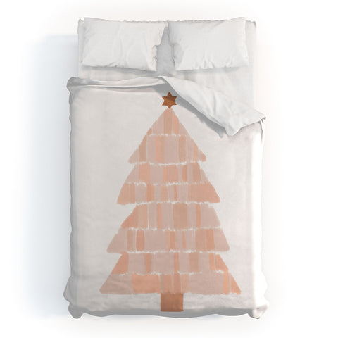 Orara Studio Christmas Tree Painting Duvet Cover