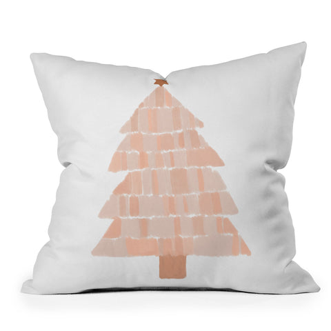 Orara Studio Christmas Tree Painting Outdoor Throw Pillow