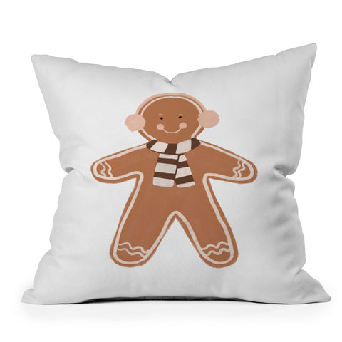 Orara Studio Gingerbread Man II Outdoor Throw Pillow