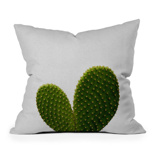 Orara Studio Heart Cactus Outdoor Throw Pillow