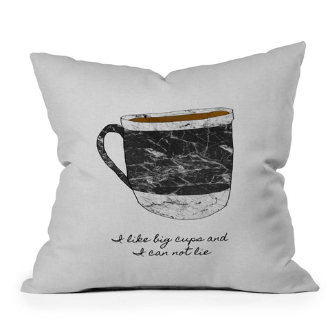 Orara Studio I Like Big Cups and I Can Not Lie Outdoor Throw Pillow