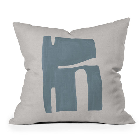 Orara Studio Mid Century Blue II Outdoor Throw Pillow