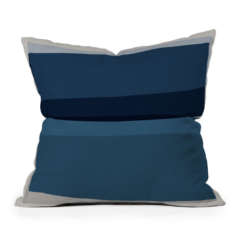 Orara Studio Modern Blue Outdoor Throw Pillow