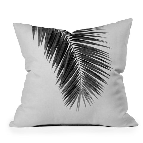 Orara Studio Palm Leaf Black and White I Outdoor Throw Pillow