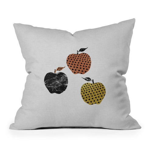 Orara Studio Scandi Apples Outdoor Throw Pillow