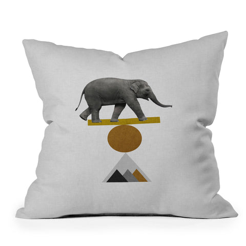 Orara Studio Tribal Elephant Outdoor Throw Pillow