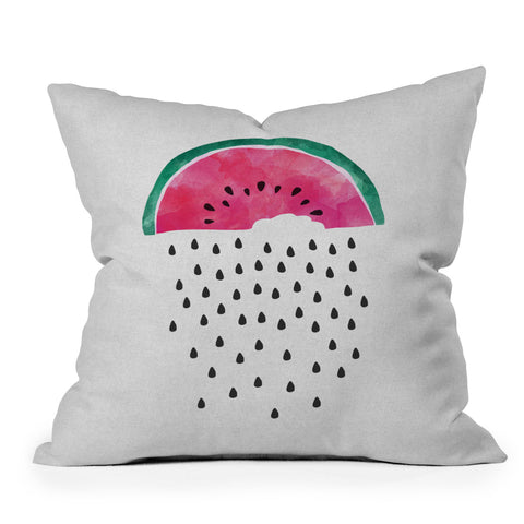 Orara Studio Watermelon Rain Outdoor Throw Pillow