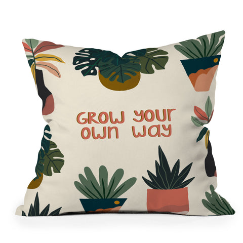 Oris Eddu Grow your own way Outdoor Throw Pillow