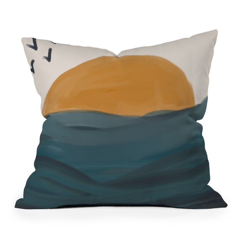 Oris Eddu Smooth Wave Outdoor Throw Pillow