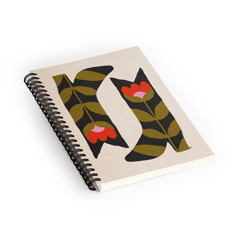 Parrott Paints Bloom Boots Spiral Notebook
