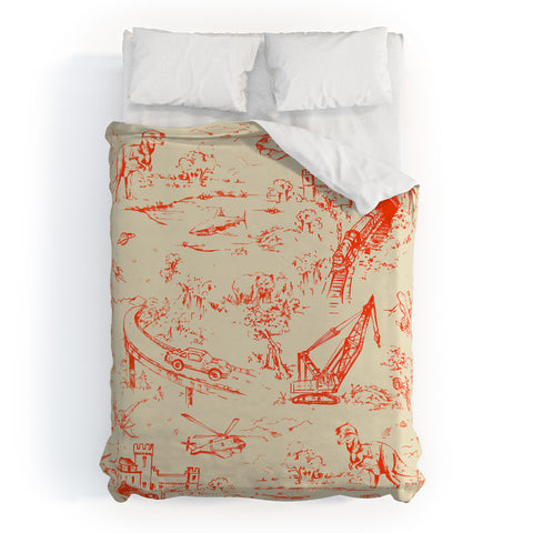 Pattern State Adventure Toile Dawn Duvet Cover