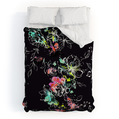 Pattern State CAMP FLORAL MIDNIGHT SUN Duvet Cover