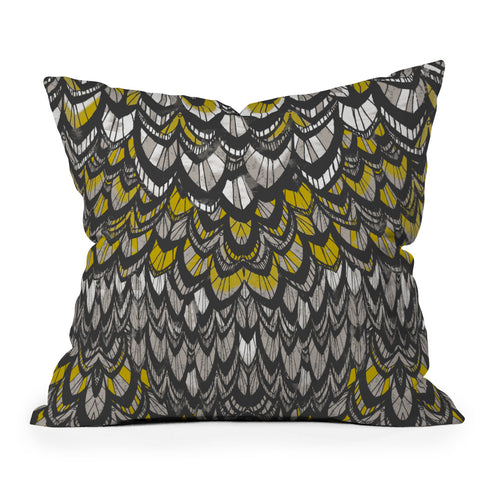 Pattern State Flock Gold Outdoor Throw Pillow