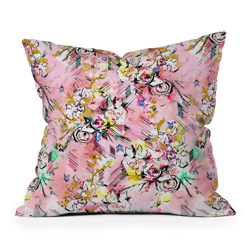 Pattern State Floral Painter Outdoor Throw Pillow