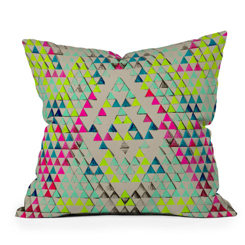Pattern State Triangle Summer Outdoor Throw Pillow