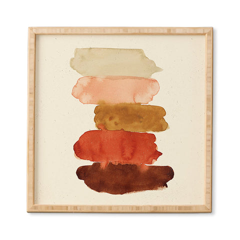 Pauline Stanley Watercolor Swatches Rust Brown Framed Wall Art havenly