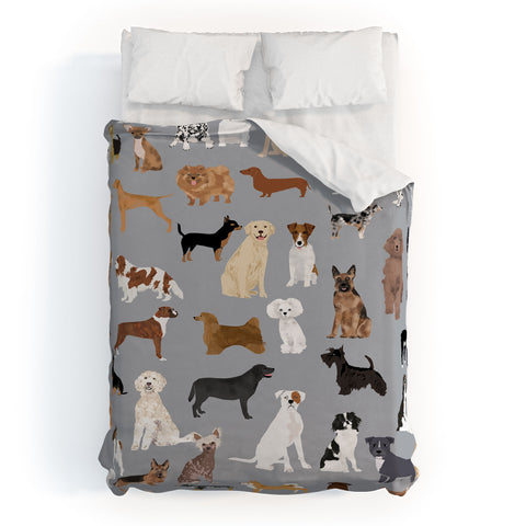 Petfriendly Mixed Dog lots of dogs Duvet Cover