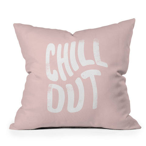 Phirst Chill Out Vintage Pink Outdoor Throw Pillow