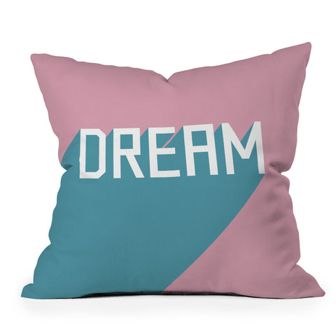 Phirst Dream Typography Outdoor Throw Pillow