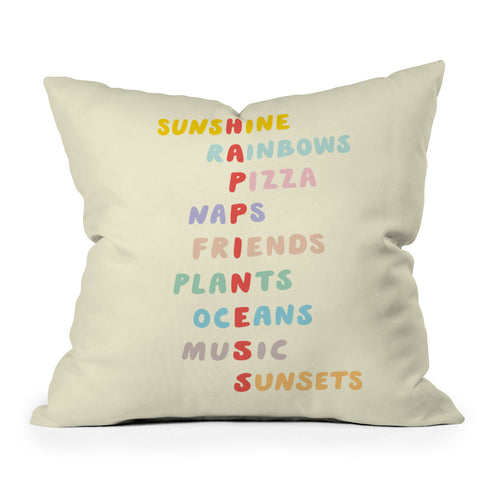 Phirst Favorite things Sunshine Outdoor Throw Pillow