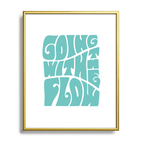 Phirst Going with the flow Metal Framed Art Print