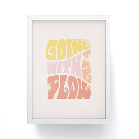 Phirst Going with the flow Vintage Framed Mini Art Print