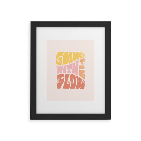 Phirst Going with the flow Vintage Framed Art Print