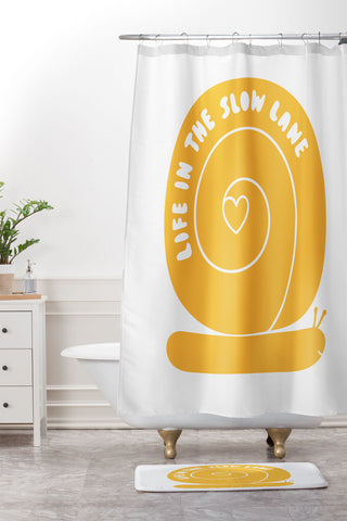 Phirst Life in the slow lane Shower Curtain And Mat