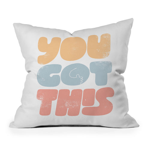 Phirst You Got This Vintage Outdoor Throw Pillow