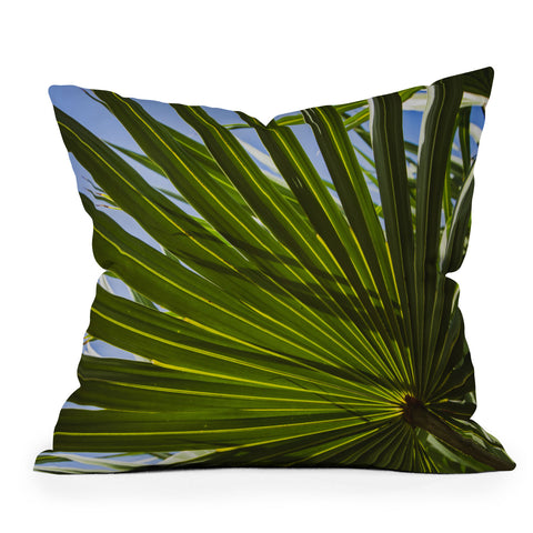 PI Photography and Designs Wide Palm Leaves Outdoor Throw Pillow