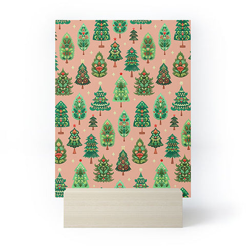 Pimlada Phuapradit Christmas Trees Fawn Mini Art Print
