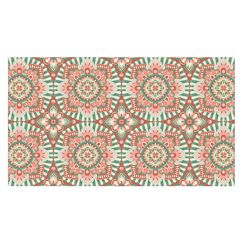 Pimlada Phuapradit Floral Mandala Tiles Tablecloth