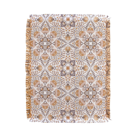 Pimlada Phuapradit Floral Tiles 10 Throw Blanket